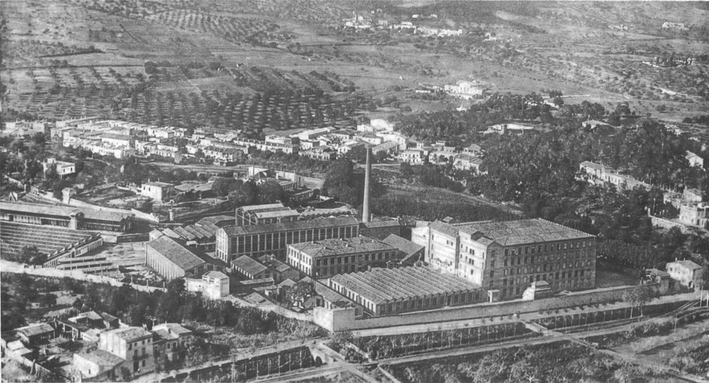 Vista histórica de la Colònia Güell